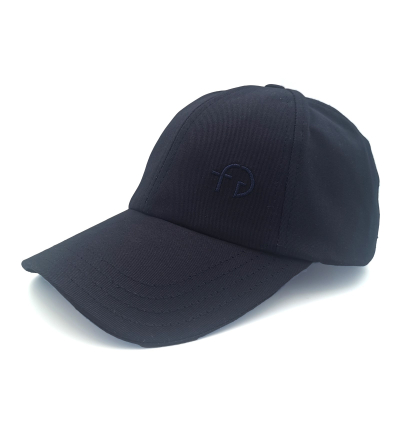 top-of-the-range navy blue unisex cap made in europe