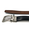 Reversible belt made in france black and brown