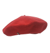 high quality unisex red wool beret made in europe