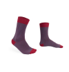 chaussettes-fantaisie-hommes-femmes-en-coton-rouges-à-motifs-chevrons-bleu-ciel-remaillées-à-la-main